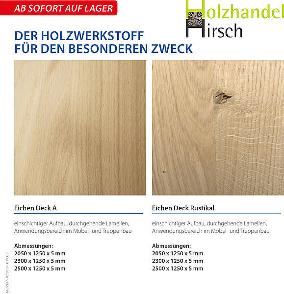 Holzhandel Hirsch Flyer Eichen Deck